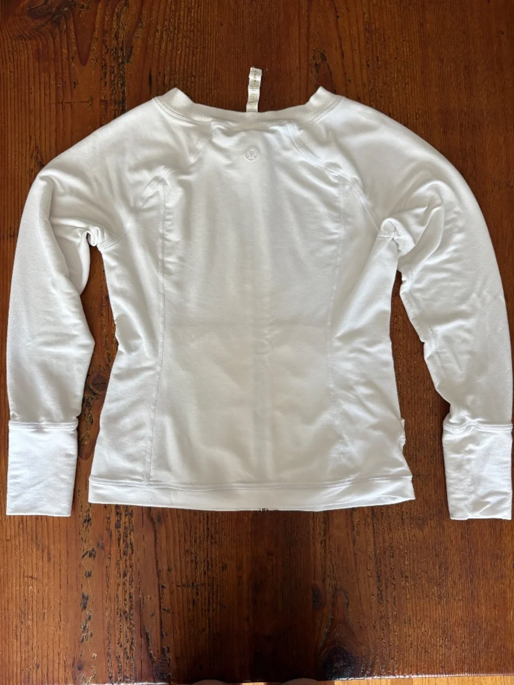 Y2K Lululemon White Soft Jacket, Thumb Holes, Pockets, Size 6, Zippered